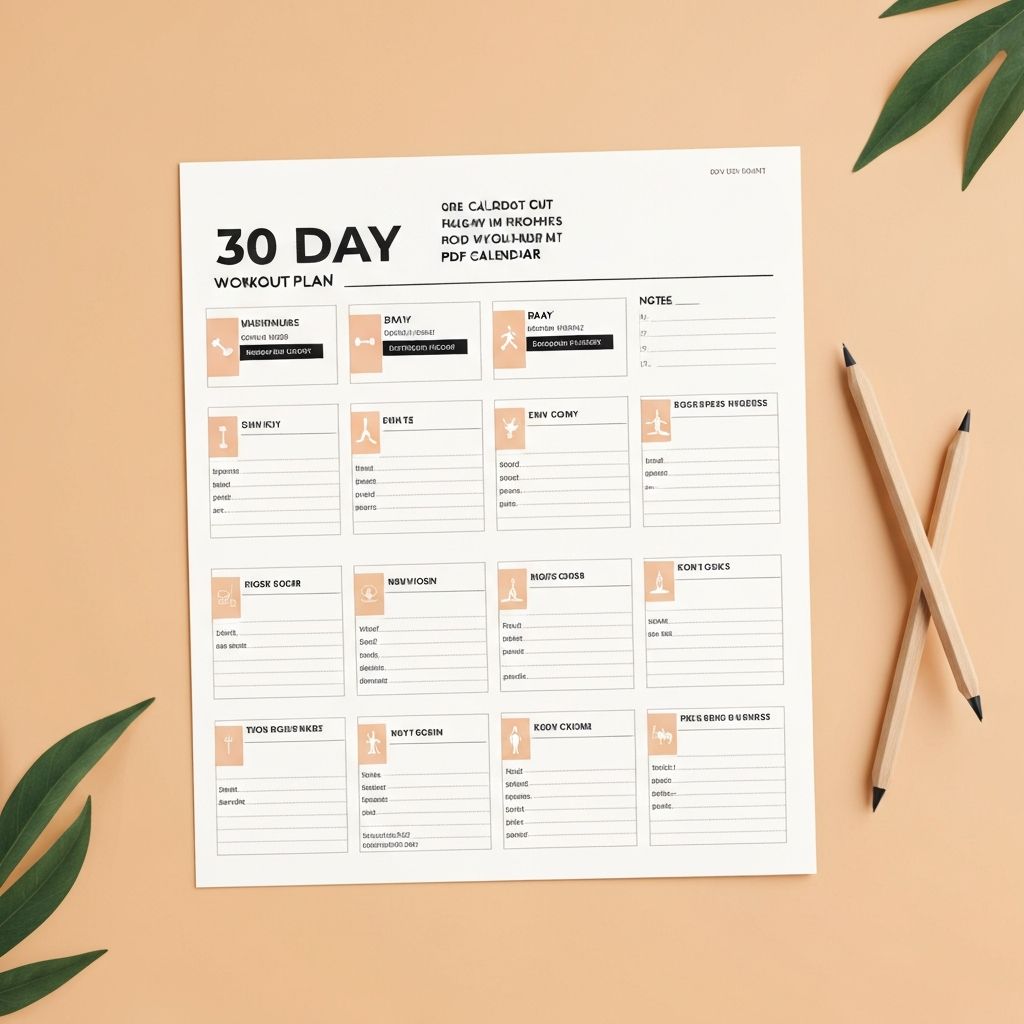 Calendario mensual de entrenamiento